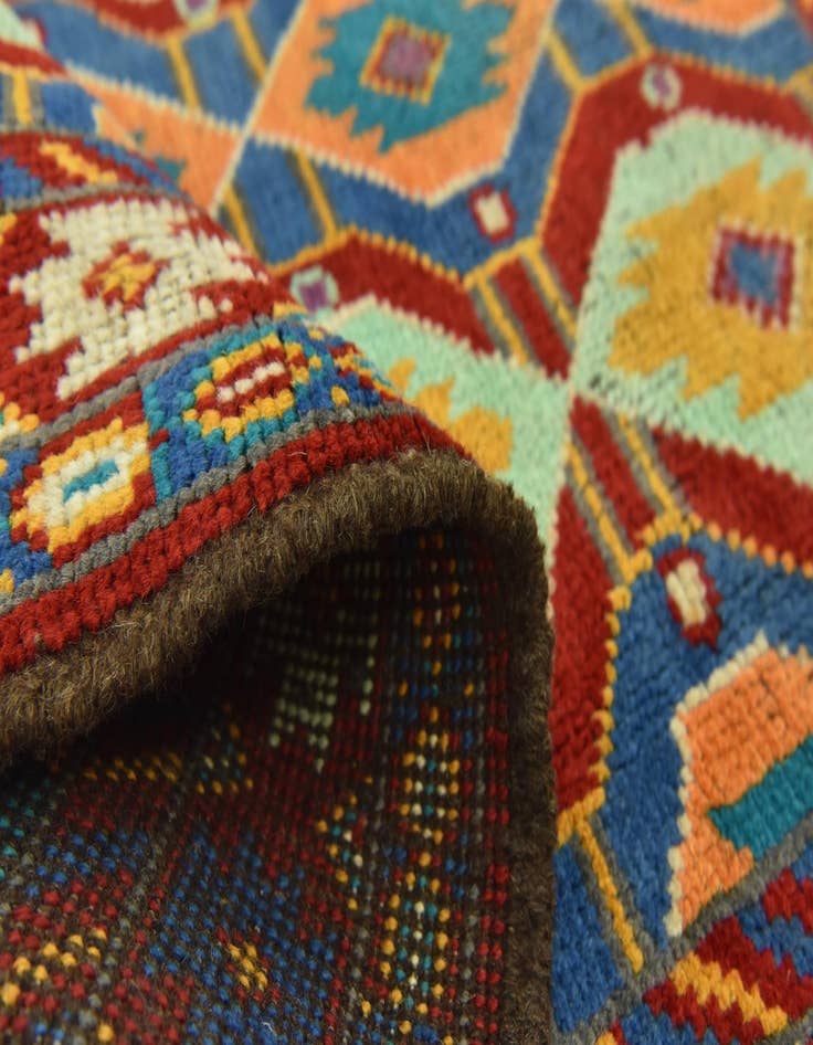 Detail image of  3' 4 x 4' 10  Hand Knotted Balouch Rug