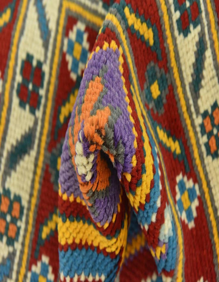 Detail image of  3' 4 x 4' 7  Hand Knotted Balouch Rug