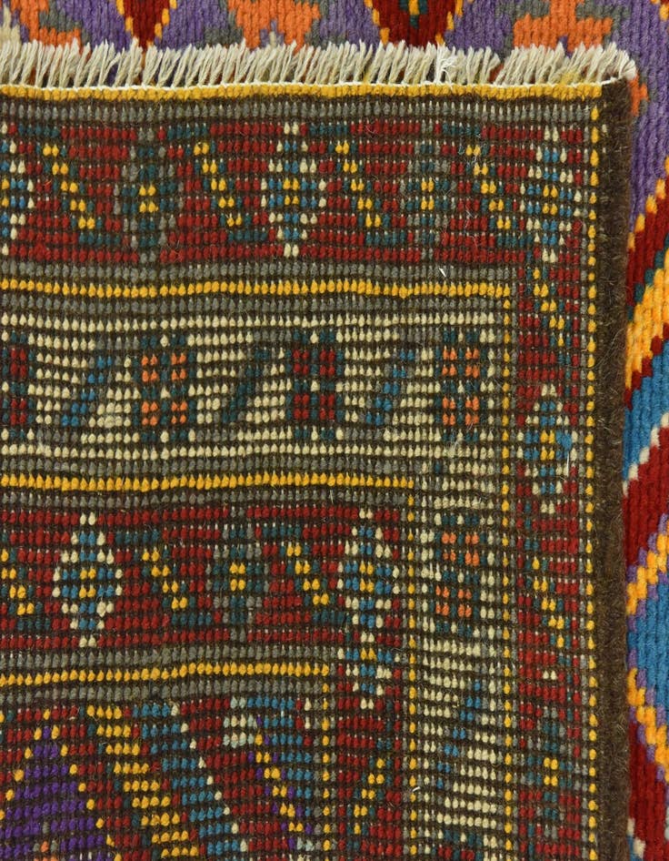 Detail image of  3' 4 x 4' 7  Hand Knotted Balouch Rug