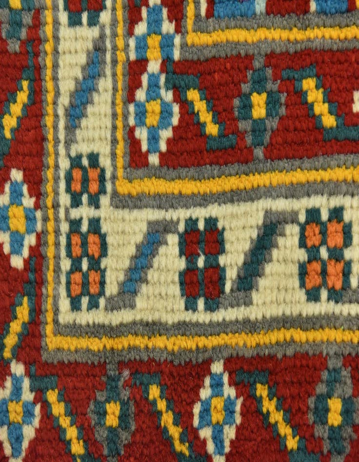 Detail image of  3' 4 x 4' 7  Hand Knotted Balouch Rug