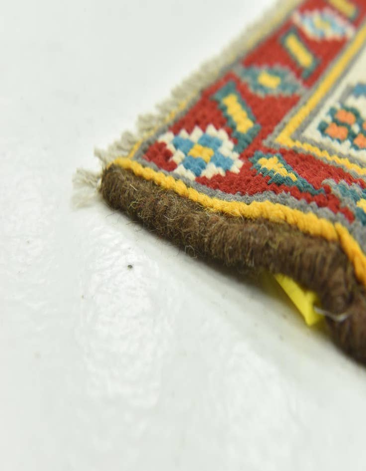 Detail image of  3' 4 x 4' 7  Hand Knotted Balouch Rug