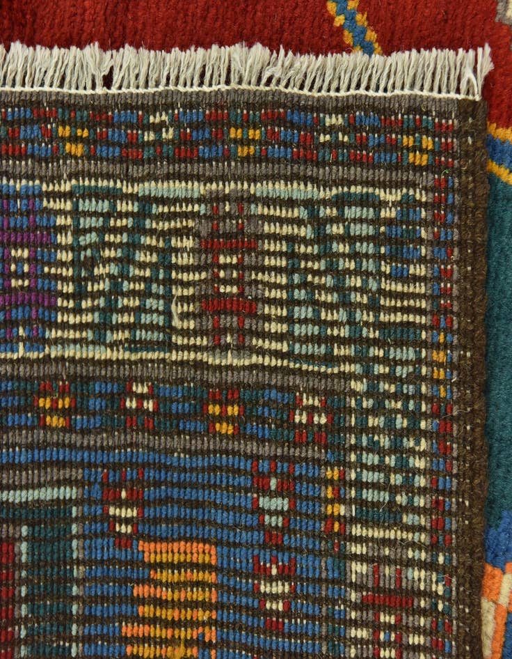 Detail image of  3' 5 x 5'  Hand Knotted Balouch Rug