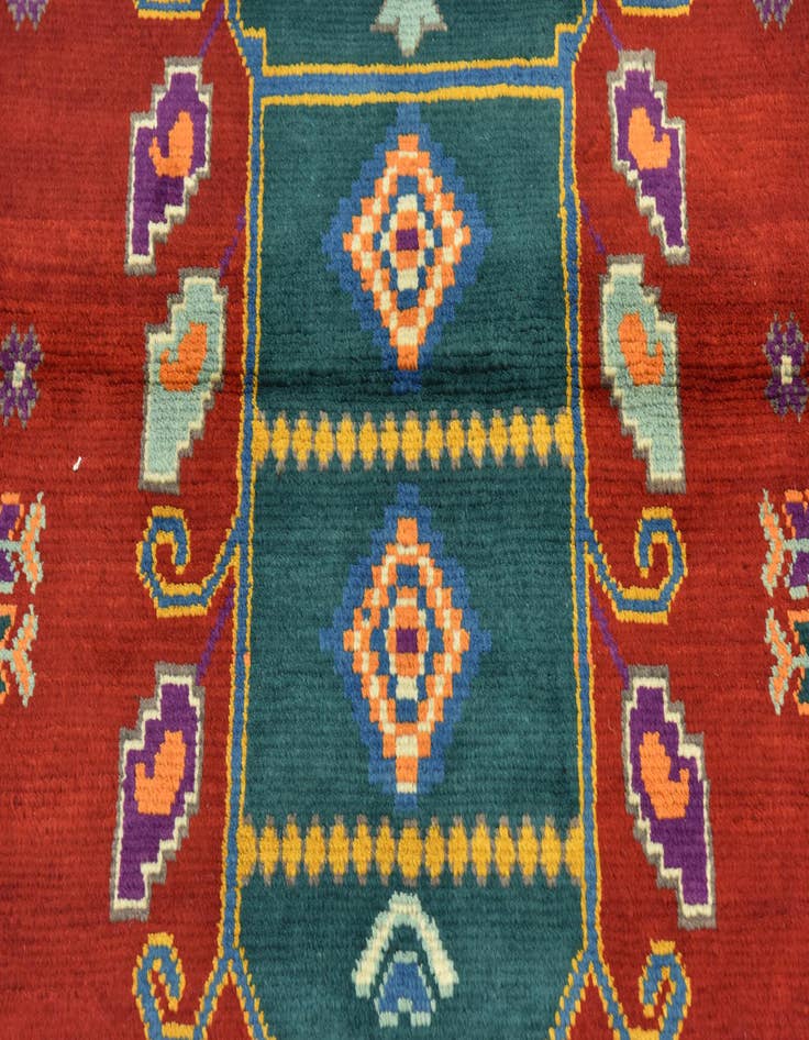 Detail image of  3' 5 x 5'  Hand Knotted Balouch Rug