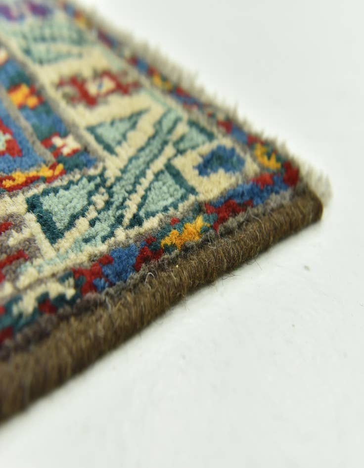 Detail image of  3' 5 x 5'  Hand Knotted Balouch Rug