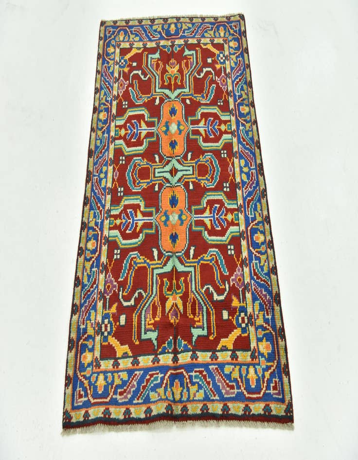 Detail image of  3' 4 x 4' 10  Hand Knotted Balouch Rug