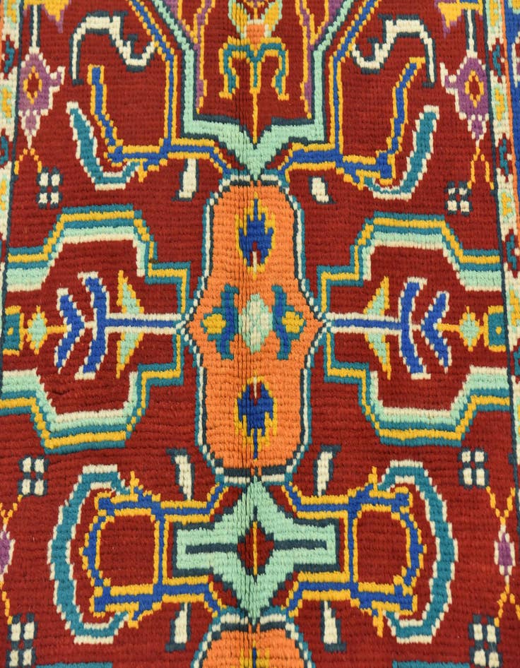 Detail image of  3' 4 x 4' 10  Hand Knotted Balouch Rug