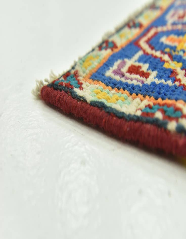 Detail image of  3' 4 x 4' 10  Hand Knotted Balouch Rug