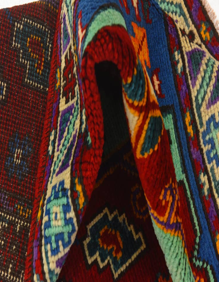 Detail image of  3' 3 x 4' 9  Hand Knotted Balouch Wool Rug