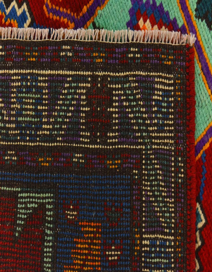 Detail image of  3' 3 x 4' 9  Hand Knotted Balouch Wool Rug