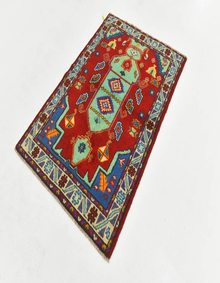 Detail image of  3' 3 x 4' 9  Hand Knotted Balouch Wool Rug