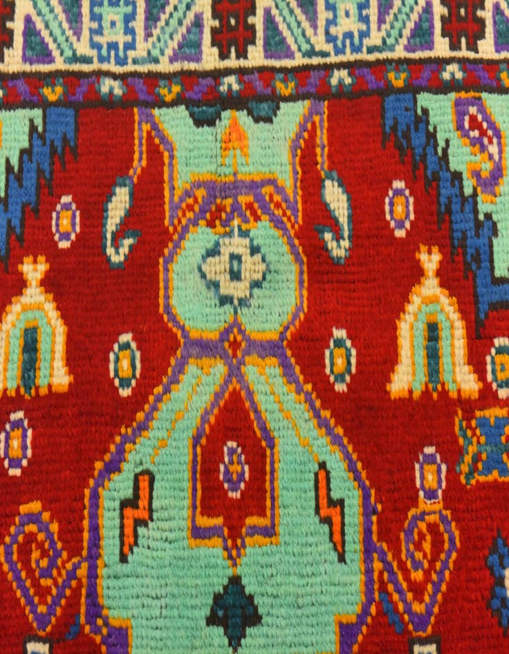 Detail image of  3' 3 x 4' 9  Hand Knotted Balouch Wool Rug