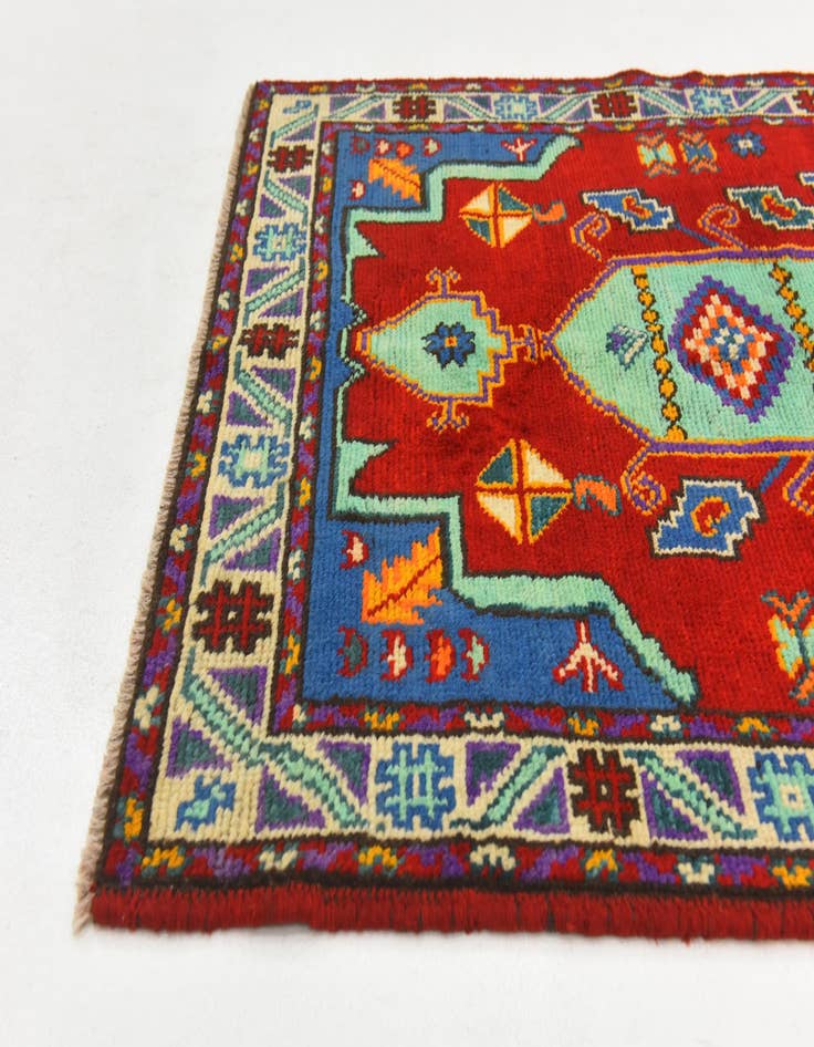 Detail image of  3' 3 x 4' 9  Hand Knotted Balouch Wool Rug