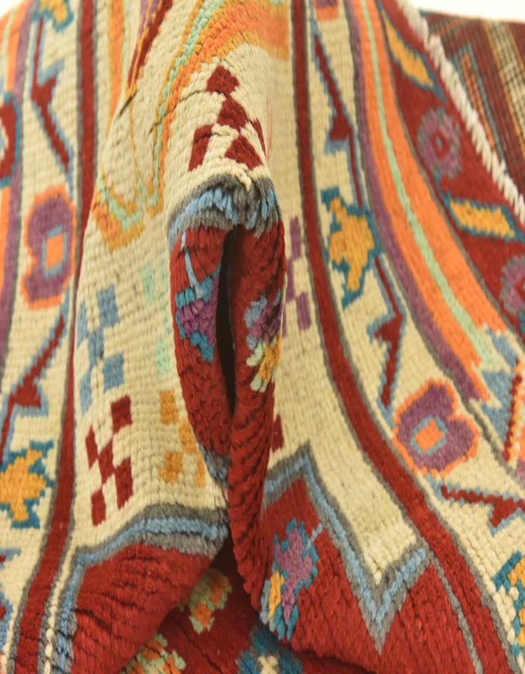 Detail image of  5' 8 x 8'  Hand Knotted Balouch Rug