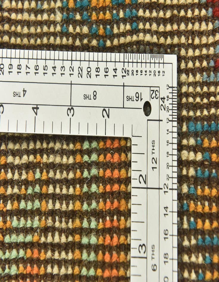 Detail image of  5' 8 x 8'  Hand Knotted Balouch Rug