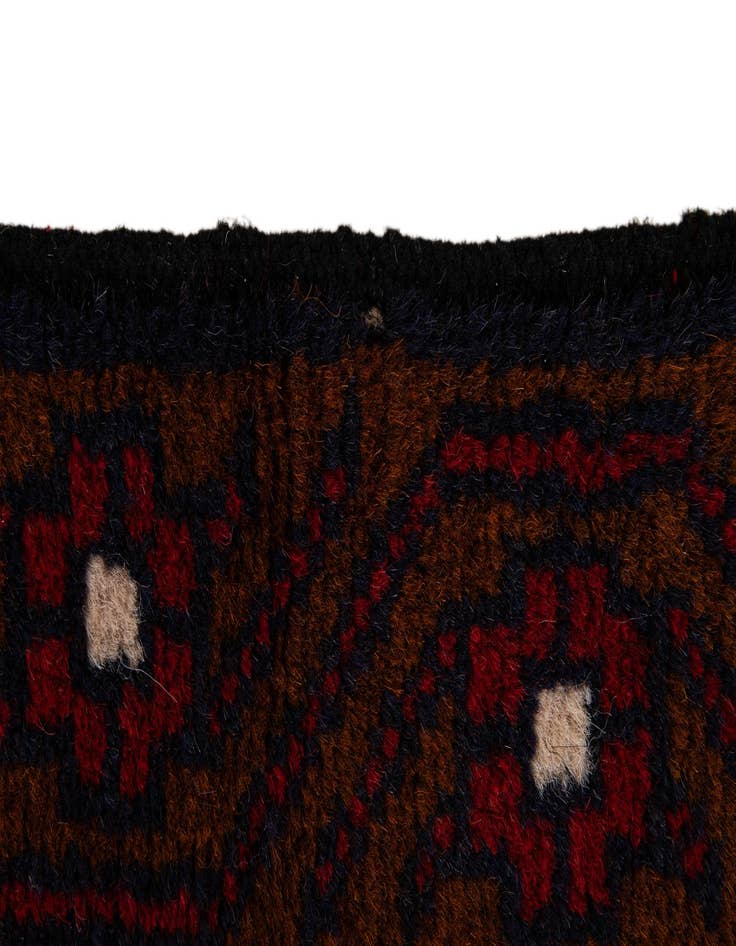 Detail image of  2' 9 x 4' 8  Hand Knotted Balouch Persian Wool Rug