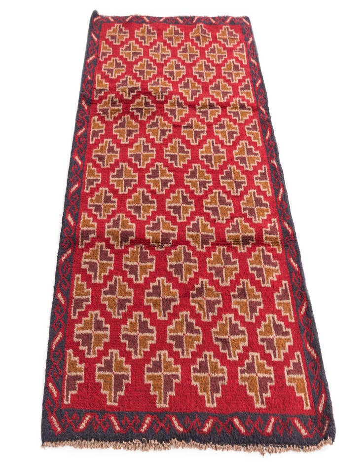 Detail image of  3' x 4' 9  Hand Knotted Balouch Persian Wool Rug