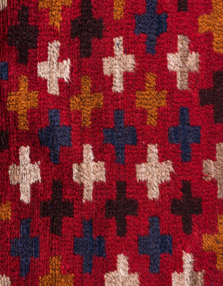 Detail image of  2' 10 x 4' 6  Hand Knotted Balouch Persian Wool Rug