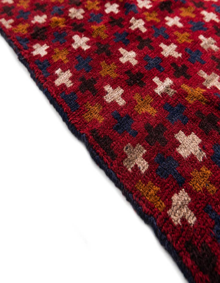 Detail image of  2' 10 x 4' 6  Hand Knotted Balouch Persian Wool Rug