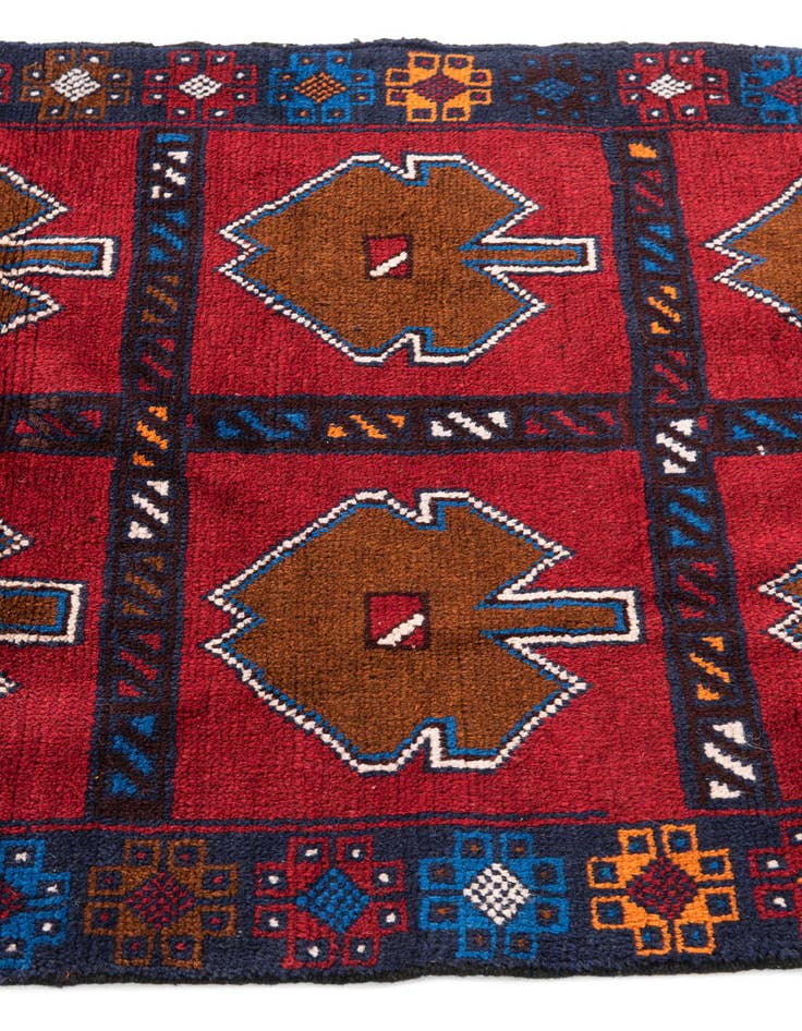 Detail image of  2' 10 x 4' 5  Hand Knotted Balouch Persian Wool Rug