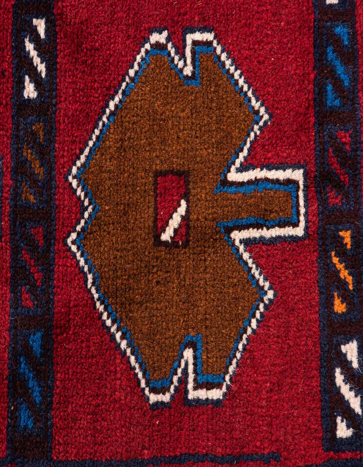 Detail image of  2' 10 x 4' 5  Hand Knotted Balouch Persian Wool Rug