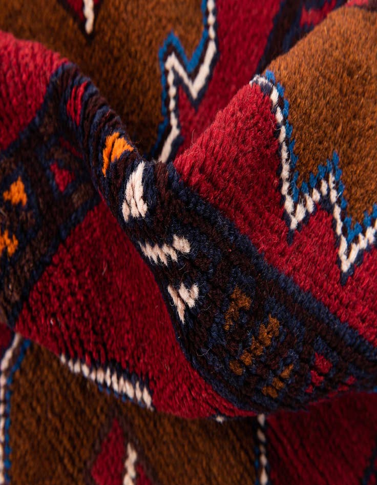 Detail image of  2' 10 x 4' 5  Hand Knotted Balouch Persian Wool Rug