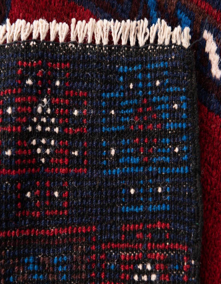 Detail image of  2' 10 x 4' 5  Hand Knotted Balouch Persian Wool Rug