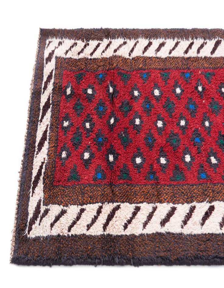 Detail image of  2' 9 x 4' 7  Hand Knotted Balouch Persian Wool Rug