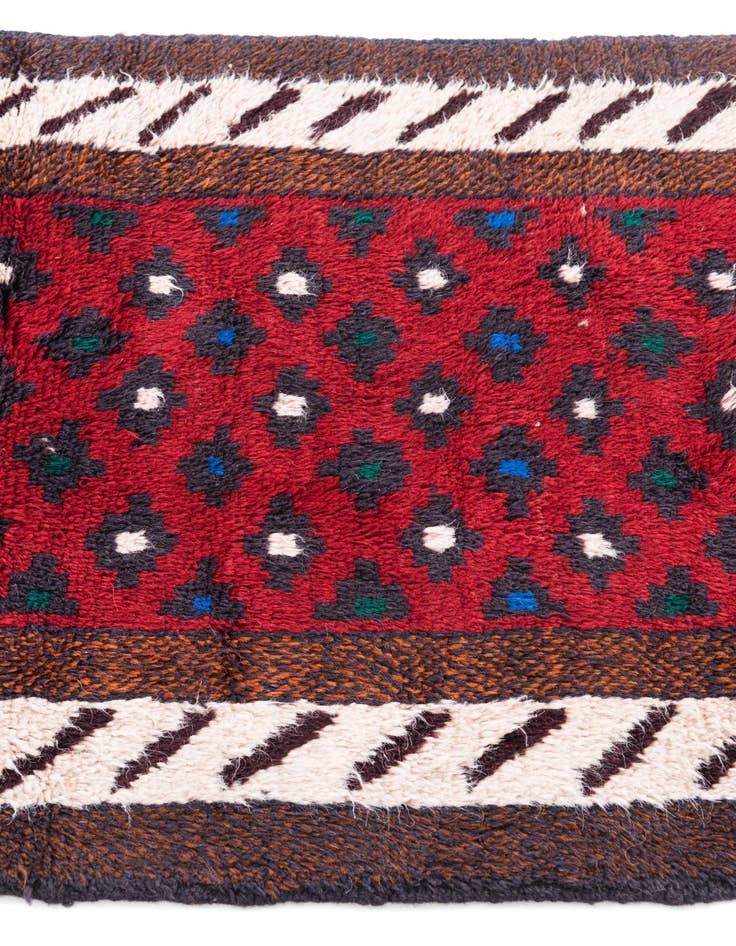 Detail image of  2' 9 x 4' 7  Hand Knotted Balouch Persian Wool Rug