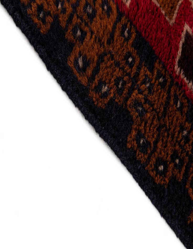 Detail image of  2' 10 x 4' 9  Hand Knotted Balouch Wool Rug