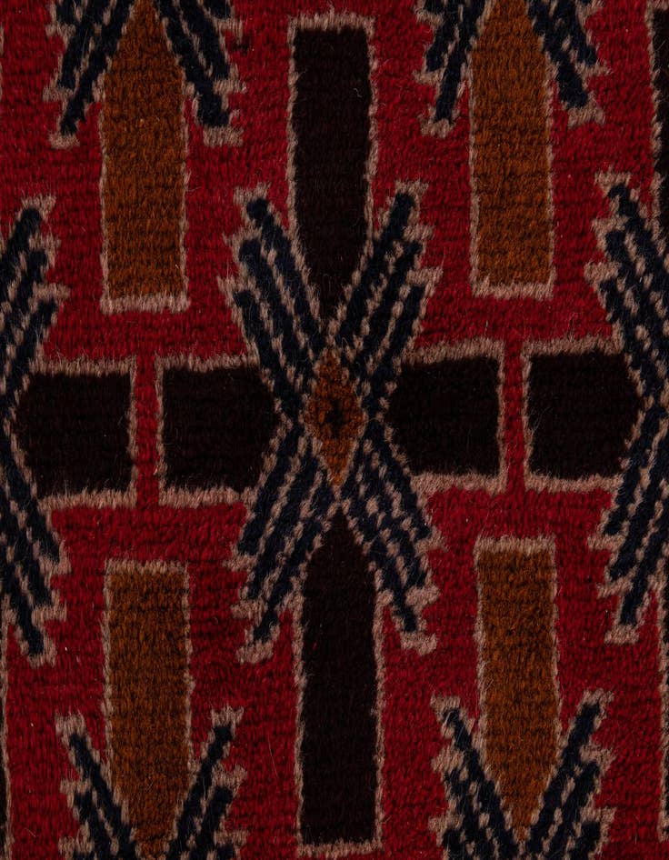 Detail image of  2' 10 x 4' 9  Hand Knotted Balouch Wool Rug