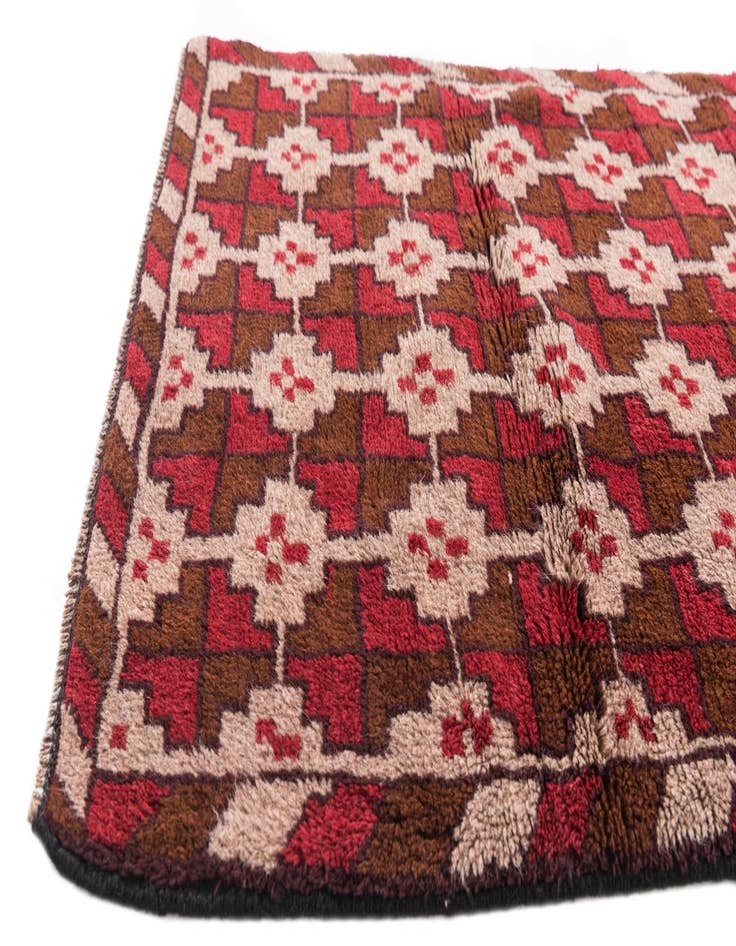 Detail image of  2' 9 x 4' 8  Hand Knotted Balouch Persian Wool Rug