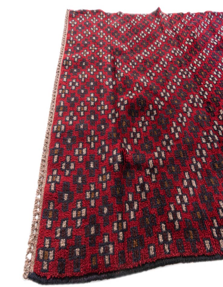 Detail image of  3' x 4' 7  Hand Knotted Balouch Persian Wool Rug