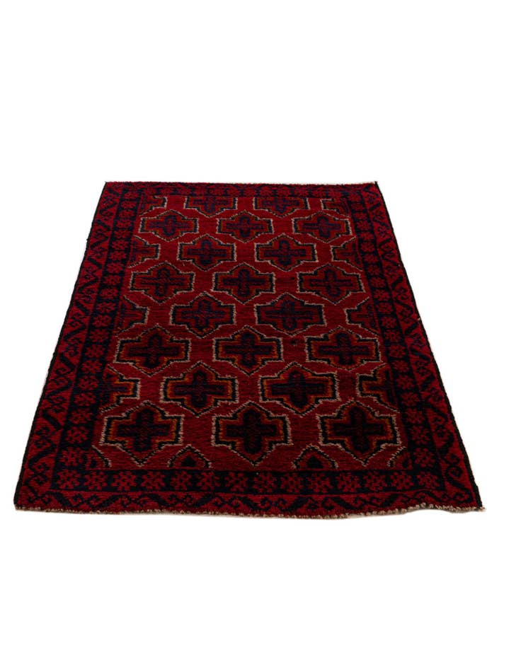 Detail image of  2' 10 x 4' 7  Hand Knotted Balouch Persian Wool Rug