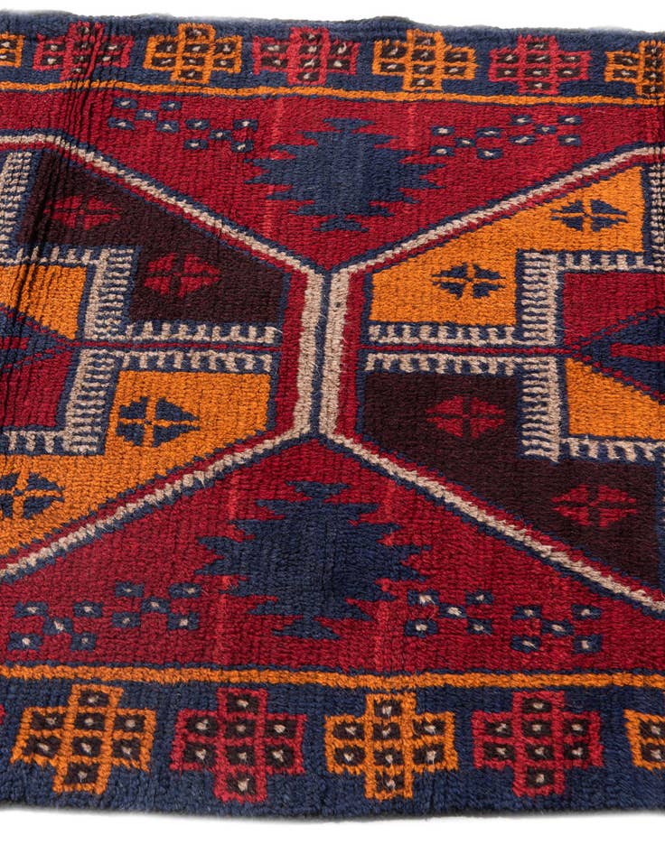 Detail image of  2' 10 x 4' 10  Hand Knotted Balouch Persian Wool Rug