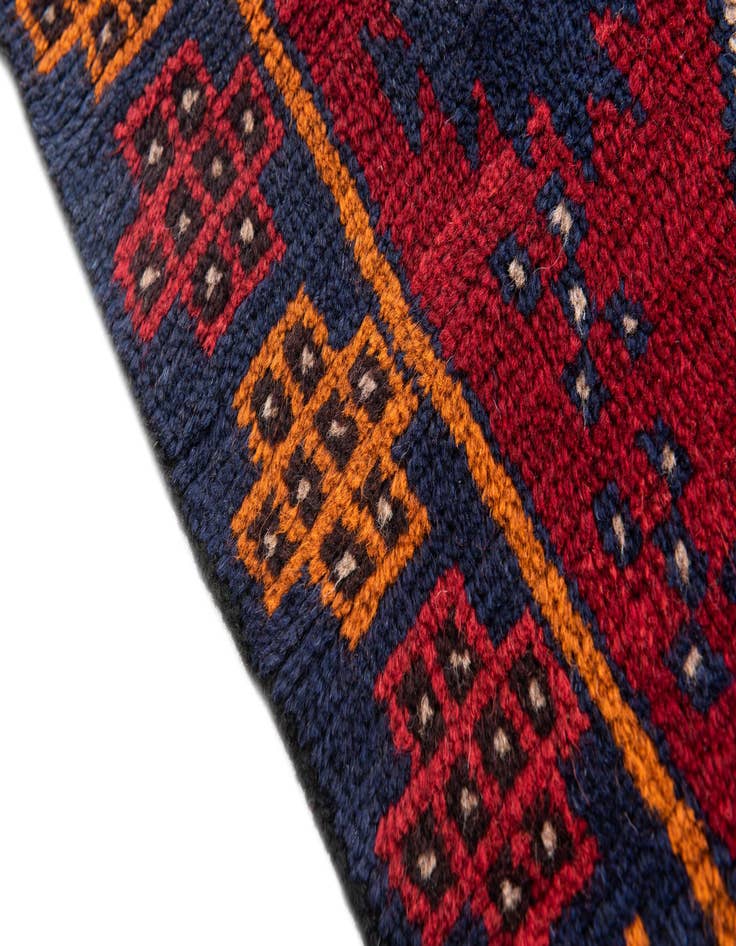 Detail image of  2' 10 x 4' 10  Hand Knotted Balouch Persian Wool Rug