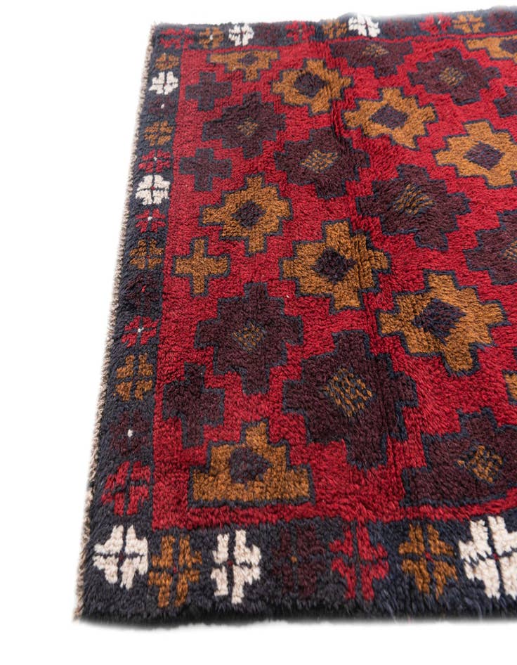 Detail image of  2' 9 x 4' 7  Hand Knotted Balouch Persian Wool Rug
