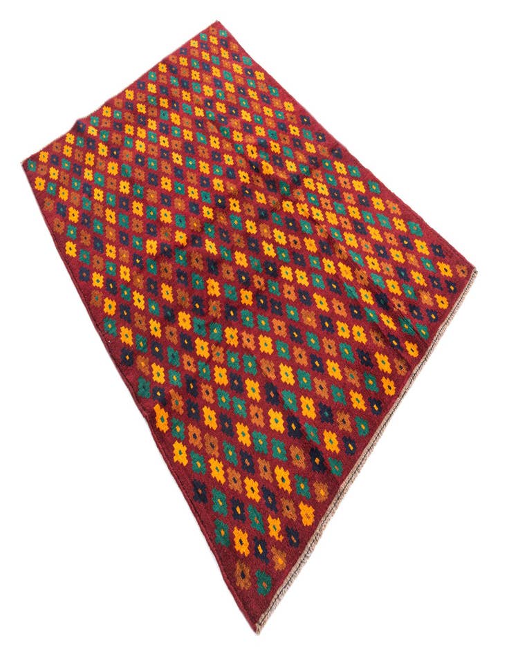 Detail image of  4' x 5' 9  Hand Knotted Balouch Wool Rug