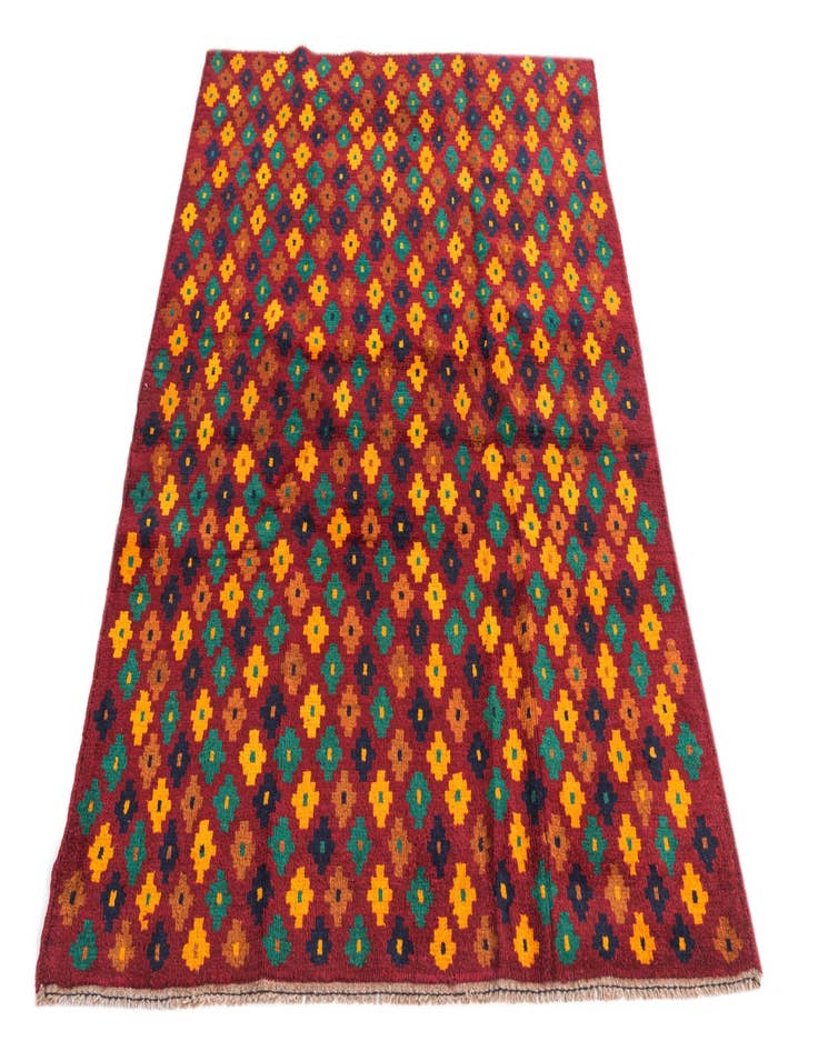 Detail image of  4' x 5' 9  Hand Knotted Balouch Wool Rug