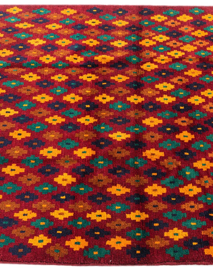 Detail image of  4' x 5' 9  Hand Knotted Balouch Wool Rug