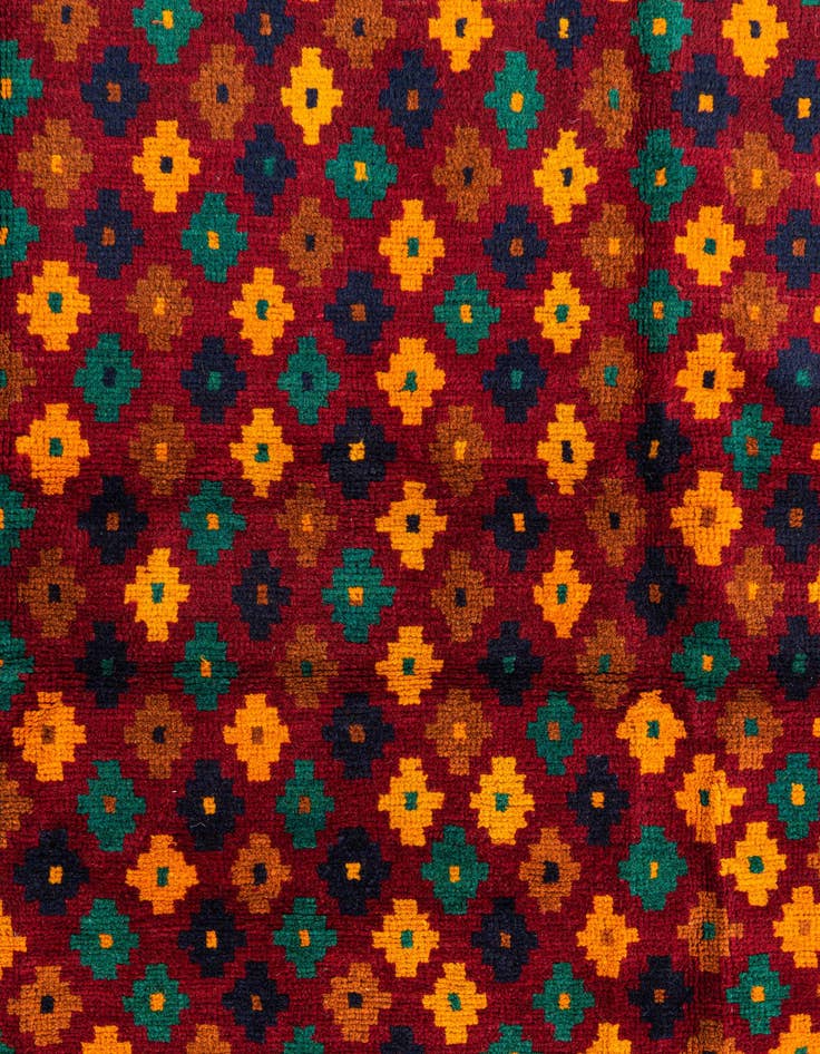 Detail image of  4' x 5' 9  Hand Knotted Balouch Wool Rug