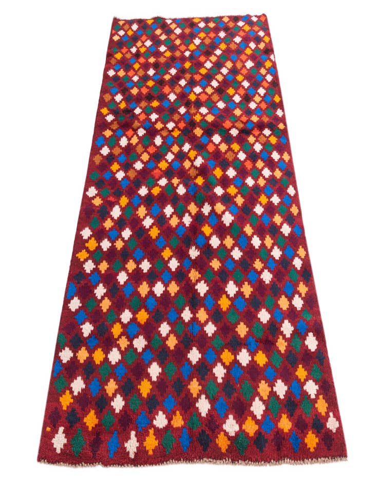 Detail image of  4' x 6' 1  Hand Knotted Balouch Wool Rug