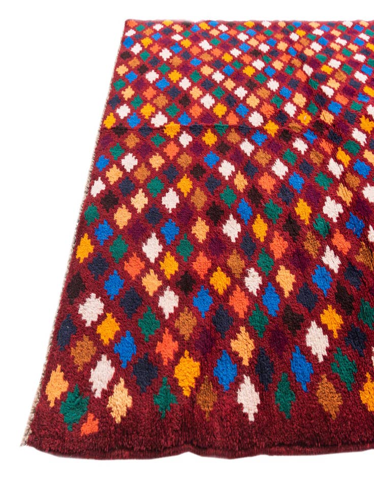 Detail image of  4' x 6' 1  Hand Knotted Balouch Wool Rug