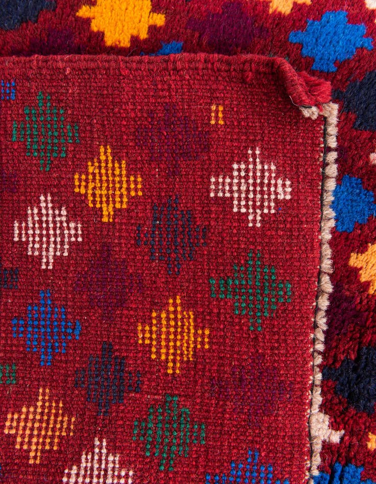 Detail image of  4' x 6' 1  Hand Knotted Balouch Wool Rug