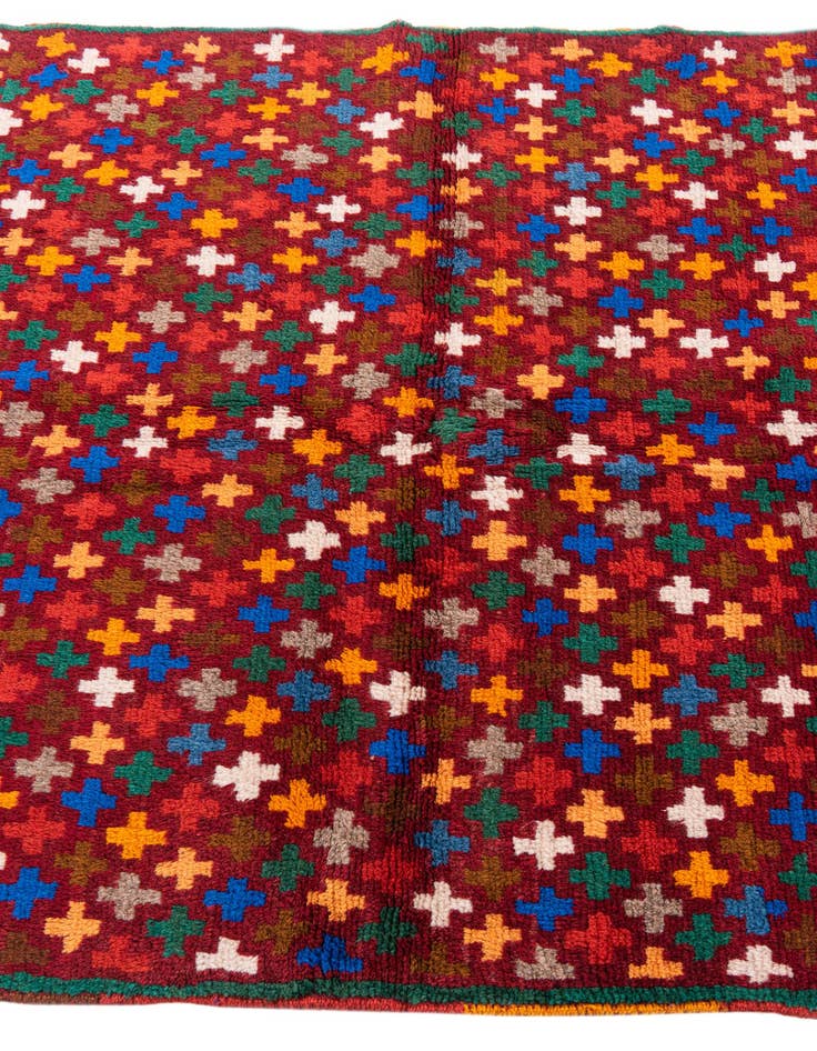 Detail image of  4' x 6' 2  Hand Knotted Balouch Wool Rug