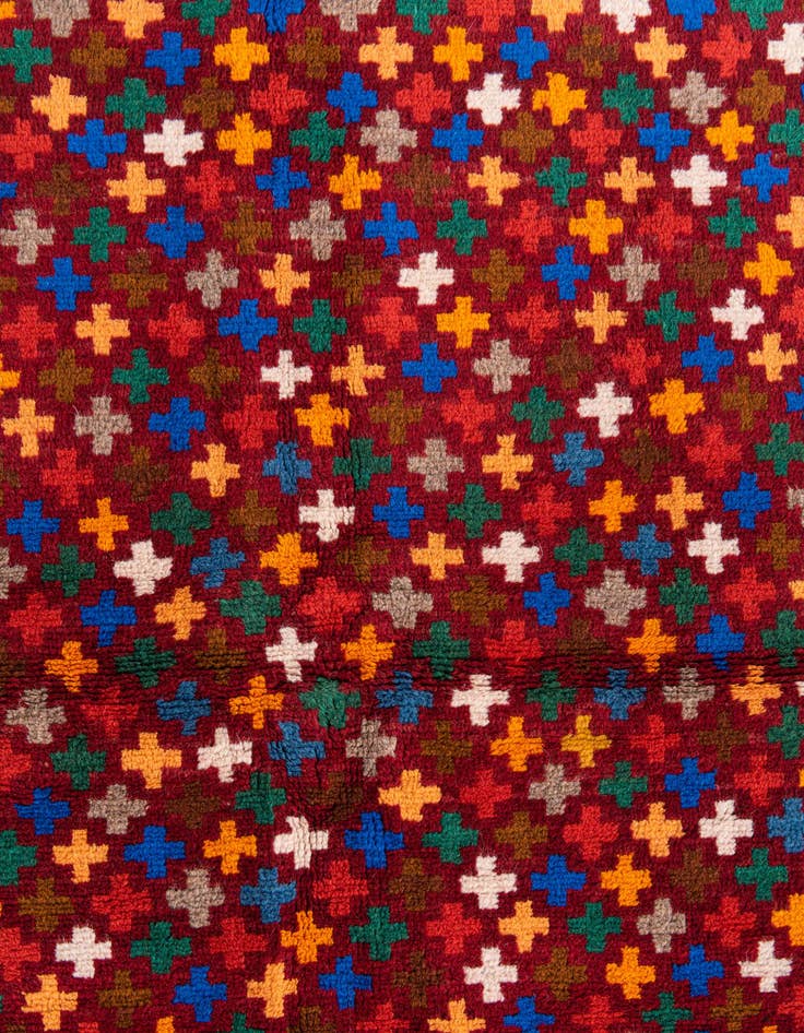 Detail image of  4' x 6' 2  Hand Knotted Balouch Wool Rug