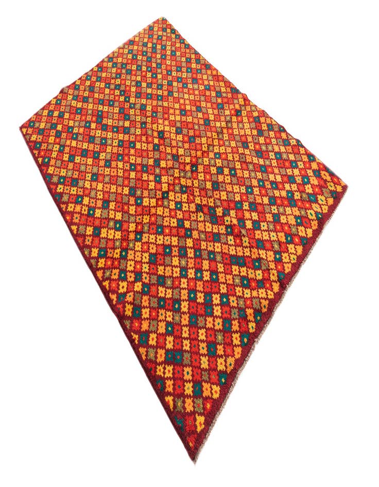 Detail image of  4' 1 x 5' 8  Hand Knotted Balouch Wool Rug