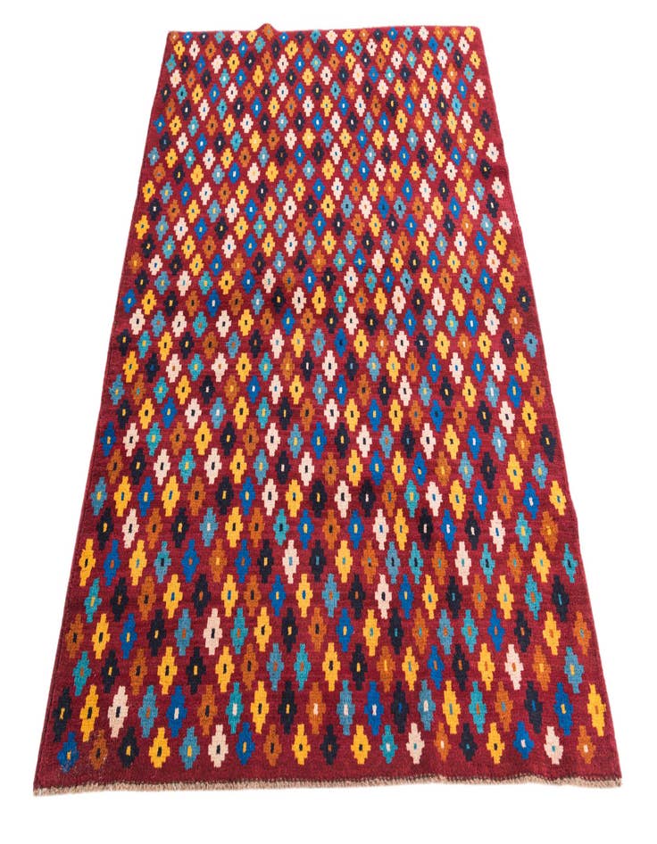 Detail image of  4' 3 x 5' 7  Hand Knotted Balouch Wool Rug