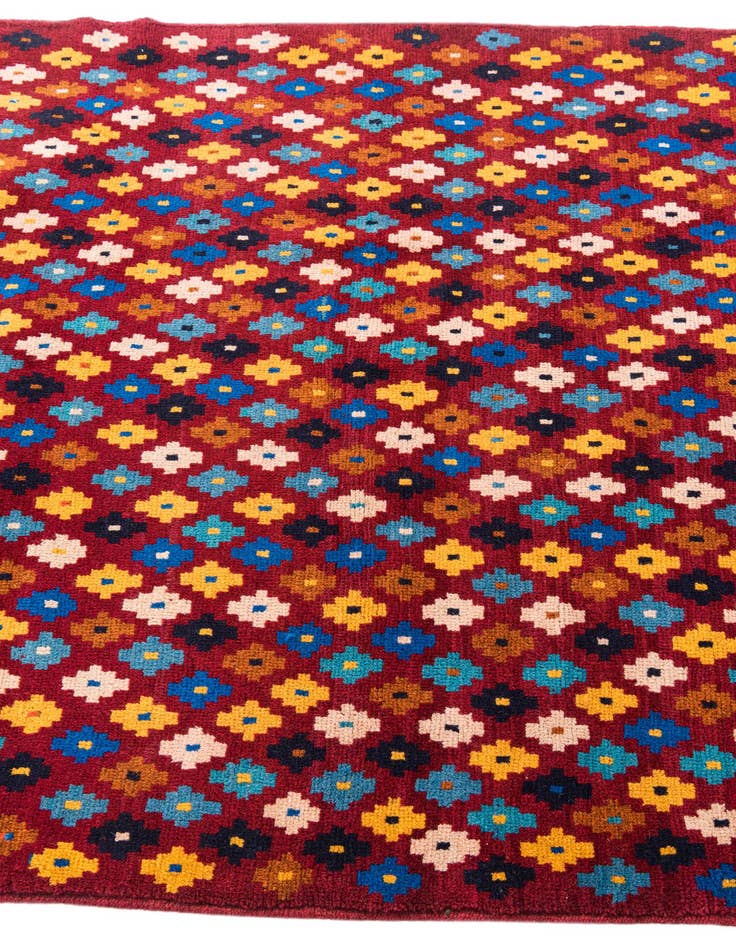 Detail image of  4' 3 x 5' 7  Hand Knotted Balouch Wool Rug