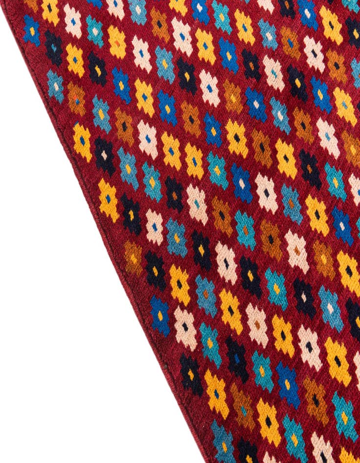 Detail image of  4' 3 x 5' 7  Hand Knotted Balouch Wool Rug