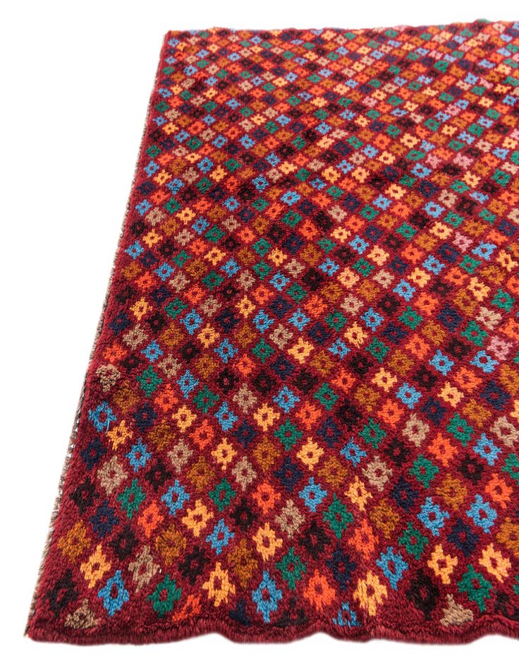 Detail image of  4' x 6'  Hand Knotted Balouch Wool Rug